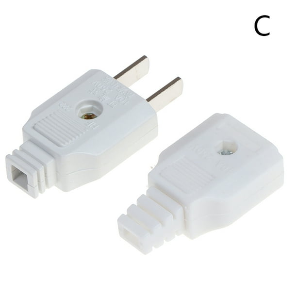 US 2 Flat Pin AC Electric Power Male Plug Female Socket Outlet Adapter Wireja